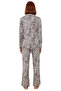 Women's Leopard Print Shirt Collar Pajama Set Functional Durable Quality Comfortable Stylish - 5