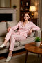 Women's Ethnic Patterned Shirt Collar Pajama Set Functional Durable Quality Comfortable Sports
