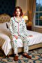 Women's New Year Themed Shirt Collar Pajama Set Functional Durable Quality Comfortable Stylish - 3