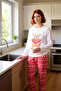 Women's Teddy Bear Kis Temali Pajama Set Functional Durable Quality Comfortable Aesthetic Stylish - 2