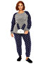 Women's Cute Rabbit Detailed Fleece Pajama Set Functional Durable Quality Comfortable Stylish - 4