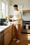 Women's Panda Pattern Crew Neck Long Sleeve Pajama Set Functional Durable Quality Stylish - 2