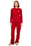Women's Embroidered Crew Neck Long Sleeve Pajama Set Functional Durable Quality Modern - 4