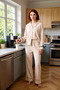 Women's Shirt Collar Piped Pajama Set Functional Durable Quality Comfortable Aesthetic Stylish - 2