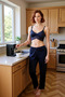 Velvet Knitted Pajama Set Lace Detailed Women's Clothing Functional Durable Quality Modern - 3