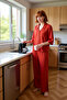 Women's Viscose Knitted Shirt and Pants Set Functional Durable Quality Comfortable Modern - 2