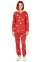Women's Eye Printed Crew Neck Long Sleeve Pajama Set Functional Durable Quality Stylish - 4