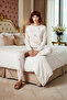 Women's Galaxy Printed Pajama Set Long Sleeve Crew Neck Functional Durable Aesthetic - 3