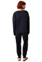 Women's Snow Globe Embroidered Crew Neck Knitted Pajama Set Functional Durable Quality Stylish - 5