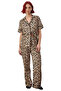 Leopard Print Shirt Collar Pajama Set Women's Functional Durable Quality Comfortable Stylish - 4
