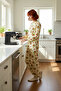 Women's Avocado Heart Pattern Crew Neck Pajama Set Functional Durable Quality Sports - 2
