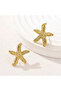 Gold Color Women's Starfish Earrings - 4