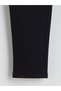 Black Elastic Waist Girls' Long Tights - 3