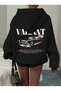 Unisex Women/Men Valiant Custom Printed Color Oversized Hooded Cotton Sweatshirt