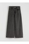 Black Wideleg Stone Girl's Jean Trousers