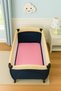 Pink Colored 100% Cotton Soft Combed Fabric Elastic Baby Bed Sheet (Compatible with All Park Beds) - 2
