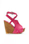Women's High Wedge Heeled Open Toe Evening Dress Shoes