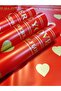Yellow Written on Red Background'Love You Forever' Wrapping Paper Bouquet & Gift Package 57X57 4 Pieces - 2