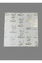 Silver Gilded Packaging Paper with the Word'Love' Written on It on a White Background Bouquet & Gift Package 57X57 4 Pieces - 4