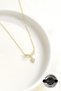 316L Steel Zircon Stone Knot Dangle White Heart Figure Women's Necklace