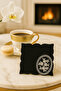 Handcrafted Poppy Presentation Mat – Oval Frame Processing with Pearl Stones, Special Design Black Base - 3