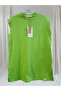 Women's Lime Color Cotton Soft Crew Neck Sleeveless Slit Detailed Combed Cotton Undershirt 307250 - 2