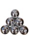 Flat Shiny 6 Pieces Cute Ball Christmas Tree Ornament 6 cm