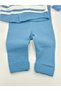 Baby Boy Süzene Teddy Bear Embroidered Striped Premature Baby Set Is Suitable for 2.4 kg - 3 kg - 2