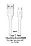 كابل USB Type-C 5A - مزامنة بيانات وطاقة عالية السرعة (أبيض، 1 متر)
