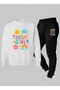 Girl's Sweatshirt - Tracksuit Set Crew Neck Best Girl Printed 3 Thread Raised