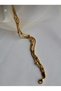 Gold Color 3 Row Chain Ball Detail 316L Steel Bracelet