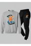 Children's Set (Sweatshirt - Tracksuit) Crew Neck Pasta Fasta Printed 3 Thread Raised