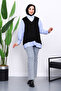 Black Knitwear Paneled Shirt - 2