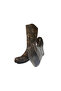 Women's Beige Patterned 35 cm Long Garden Rain Boots Emkk309-210 - 4