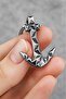Stainless Steel Stylish and Minimal Design Geometric Cut Anchor Necklace - 2