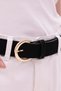 Gold Buckle, Women's Suede Belt, Trouser Belt, Coat Belt. - 4