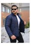 Men's Winter Zippered Casual Quilted Puffer Jacket - 3