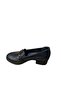 Women's Thick Heeled Genuine Leather Shoes - 3