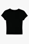 Basic Black Baby Tee Crop Top T-Shirt - 4