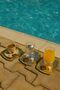 Luxury 3-Piece Daisy Patterned Silver Tea, Coffee, Fruit Presentation Tray with Gold Edges - 5