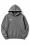 Oversized Smoke Gray Unisex Göktürkçe Turkish Printed Hooded Sweatshirt