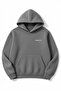 Oversized Smoke Gray Unisex Sorry but I Don'T Care Printed Hooded Sweatshirt - 2
