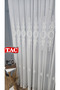 Embroidered Court Damask Living Room Model Style Design Ultra Exclusive 3 Layer Pleated Tulle Curtain