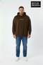Men's Big Size Hooded Mid Brooklyn Printed Sweatshirt Spr26Bsw961