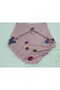 100% Cotton Ezgi Scarf with Floral Pattern Motifs and Beaded Crochet Writing, Kerchief, Mevlit Shawl - 5