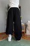 2-Pack Large Size Extra Loose Black Gray Adjustable Leg Baggy Loose Fit Oversized Tracksuit - 2