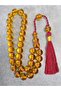 Large Sphere Cut Faceted Habbe / Ottoman Rope Tassel / Dice Color Fire Amber Prayer Beads / Premium Boxed