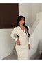Special Fabric V-Neck Dress - 3