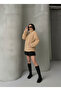 Women's Plush Jacket with Mock Neck Pockets - 5