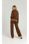 NEW SEASON Women's Textured Knit Drawstring Sweater-Pants Knitwear Top-and-Bottom Set 0053 - 4